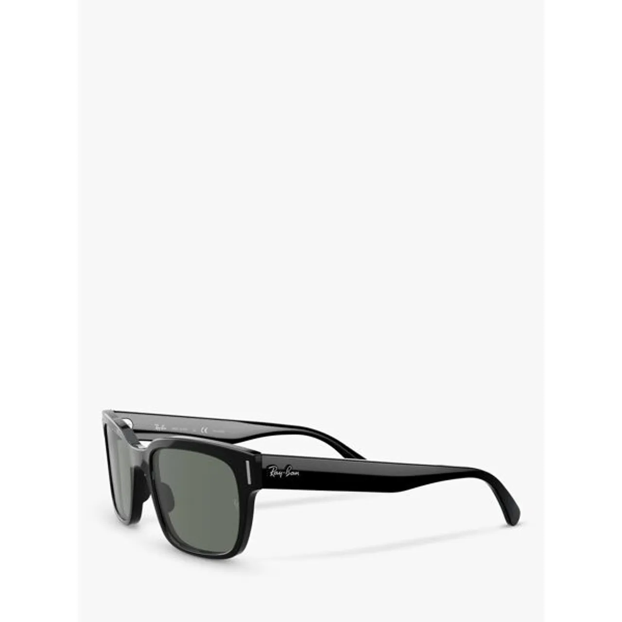 Ray-Ban RB2190 Men's Polarised Square Sunglasses, Black/Grey - Black/Grey - Male