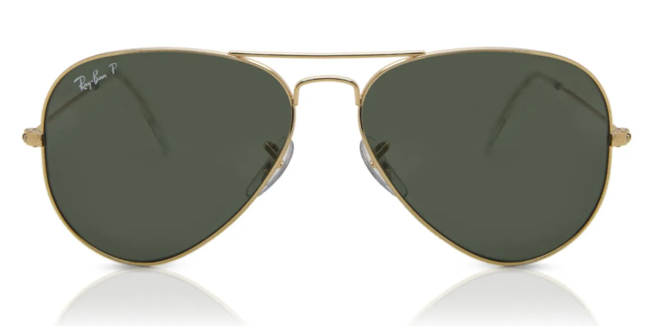 Ray-Ban RB3025 Aviator Polarized 001/58 Men's Sunglasses Gold Size 55