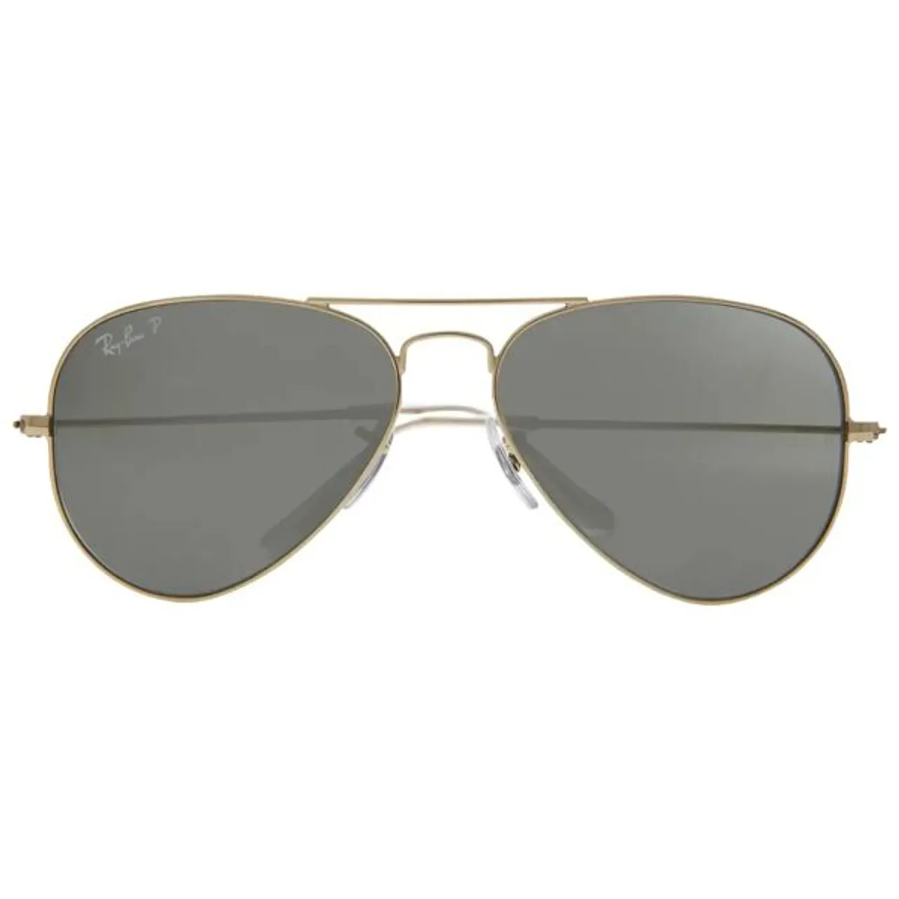 Ray-Ban RB3025 Polarised Aviator Sunglasses - Gold/Grey - Male