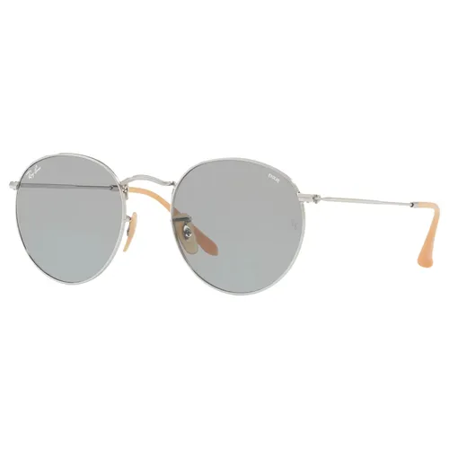 Ray-Ban RB3447 Round Flash Sunglasses - Silver - Female