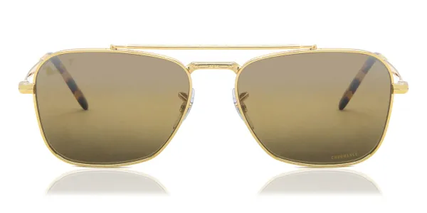 Ray-Ban RB3636 New Caravan Polarized 9196G5 Men's Sunglasses Gold Size 58