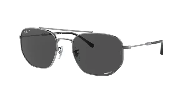 Ray-Ban RB3707 Asian Fit Polarized 004/K8 Men's Sunglasses Gunmetal Size 57