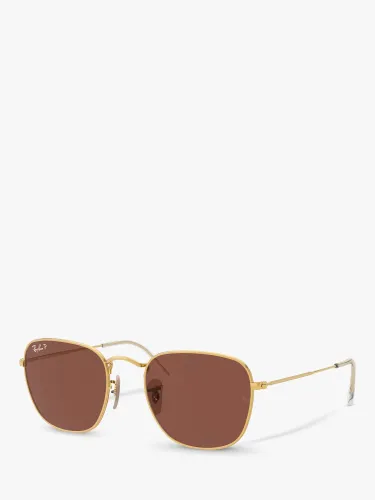 Ray-Ban RB3857 Unisex Square Sunglasses, Gold/Brown - Gold/Brown - Female