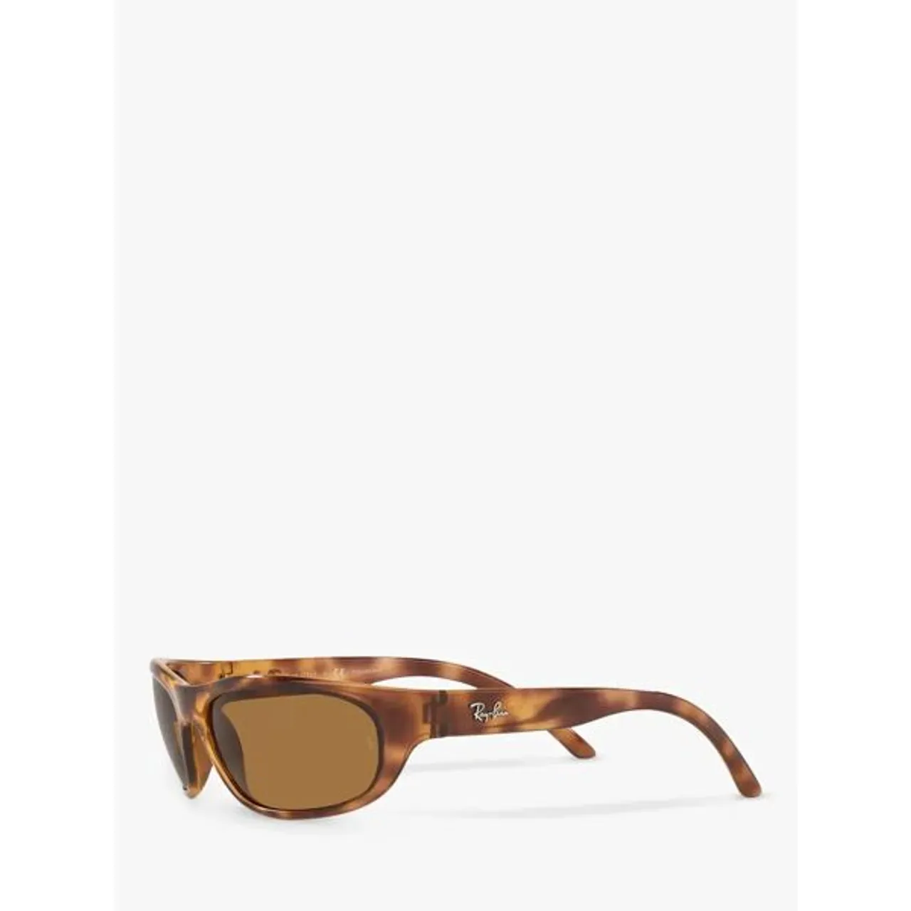 Ray-Ban RB4033 Men's Polarised Rectangular Sunglasses - Havana/Brown - Male