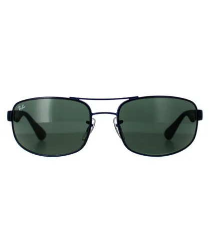 Ray-Ban Rectangle Mens Matte Blue Green RB3445 Metal - One