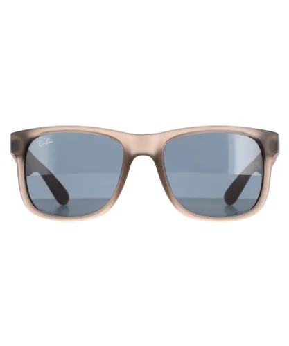 Ray-Ban Rectangle Mens Rubberised Transparent Grey Dark RB4165 - One