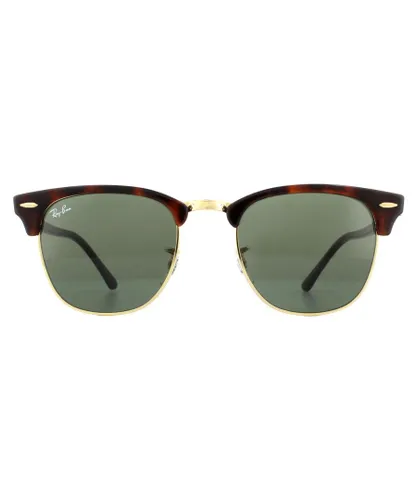 Ray-Ban Round Unisex Havana Green Sunglasses - Brown - One