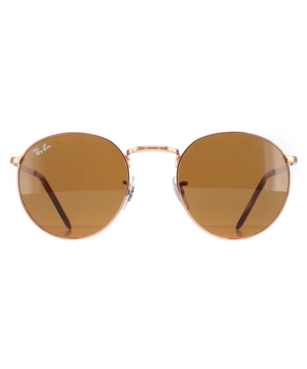 Ray-Ban Round Unisex Rose Gold Brown RB3637 New Metal - One