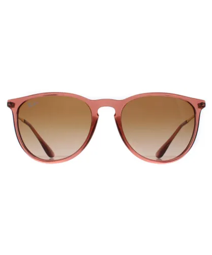 Ray-Ban Round Womens Transparent Light Brown Gradient RB4171 Erika - One