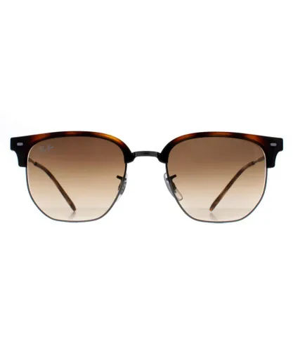 Ray-Ban Square Unisex Havana Brown Gradient RB4416 New Clubmaster Metal - One