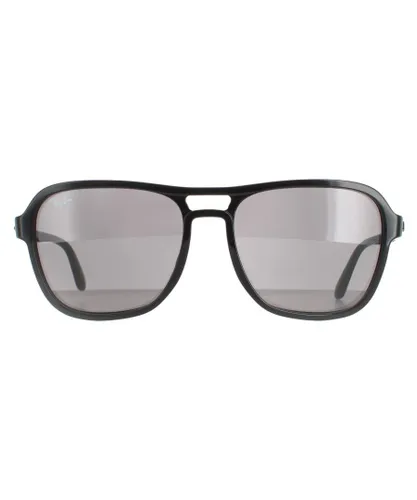 Ray-Ban Square Unisex Polished Black Dark Grey State Side RB4356 - One
