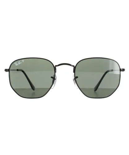 Ray-Ban Square Unisex Polished Black/Green Polarized Hexagonal RB3548N Sunglasses Metal (archived) - One