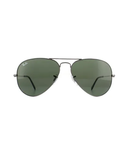 Ray-Ban Unisex Sunglasses Aviator 3025 W0879 Gunmetal Green - Grey - One