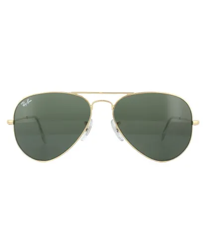 Ray-Ban Unisex Sunglasses Aviator 3025 W3234 Gold Green Metal - One