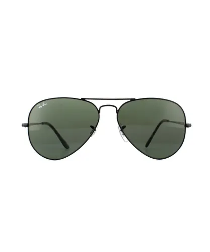 Ray-Ban Unisex Sunglasses Aviator Metal II RB3689 914831 Black Green - One