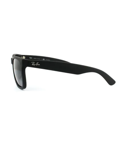 Ray-Ban Unisex Sunglasses Justin 4165 622/T3 Black Rubber Grey Gradient Polarized - One