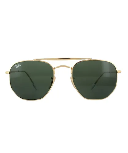 Ray-Ban Unisex Sunglasses Marshal 3648 001 Gold Green G-15 Metal - One