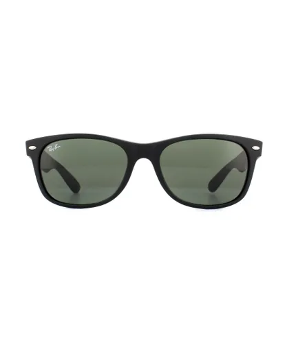 Ray-Ban Unisex Sunglasses New Wayfarer 2132 622 Black Rubber Green Medium 55mm - One