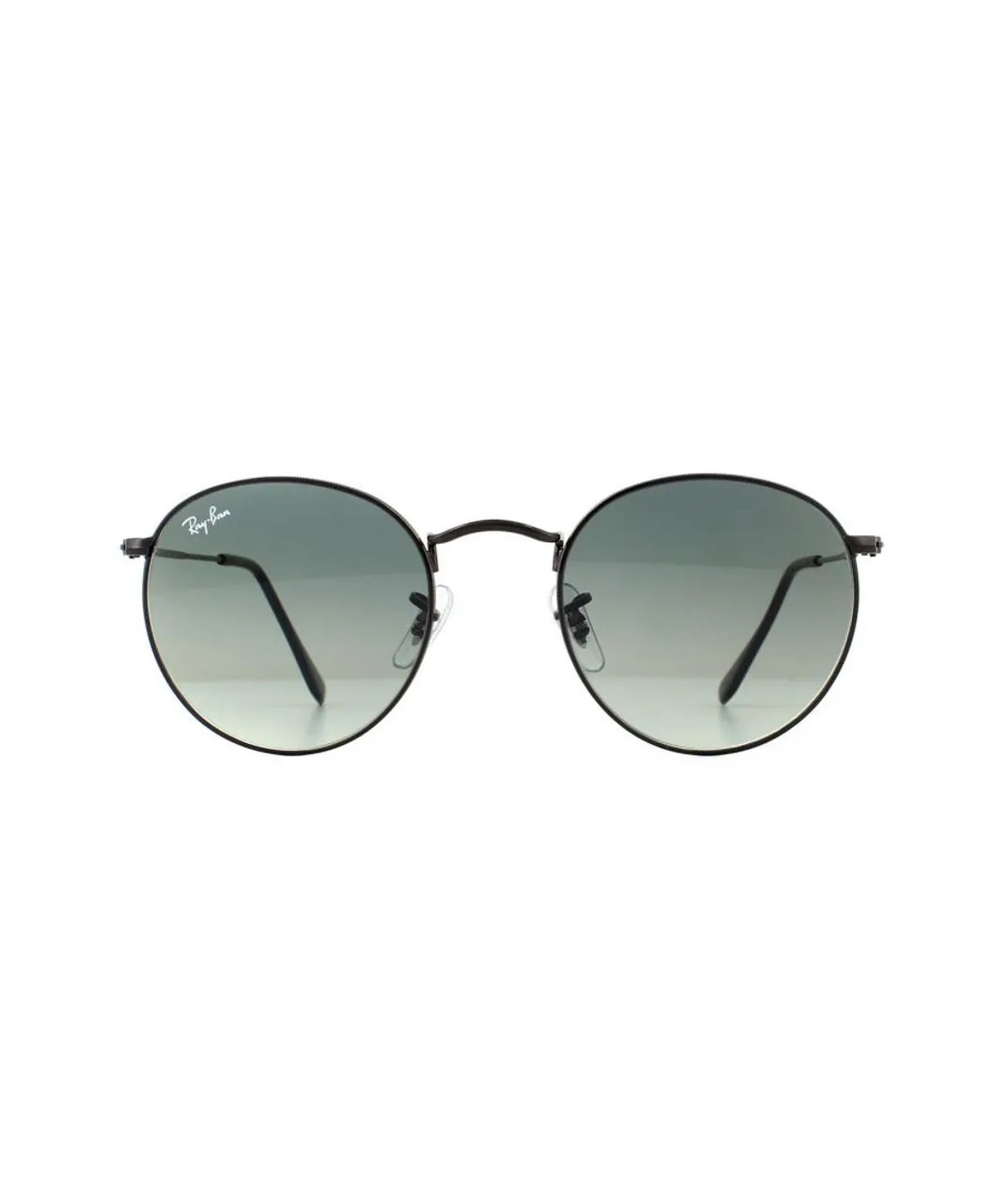 Ray-Ban Unisex Sunglasses Round Flat Lenses 3447N 002/71 Black Grey Gradient 50mm Metal - One