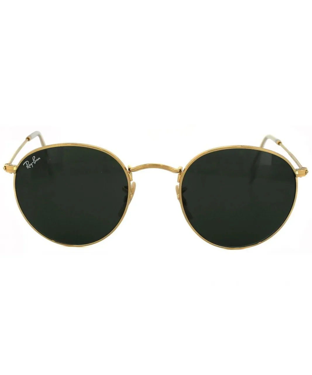 Ray-Ban Unisex Sunglasses Round Metal 3447 001 Gold Green 50mm - One