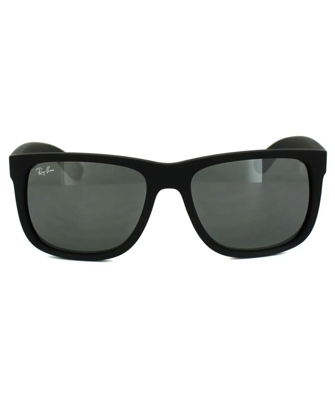 Ray-Ban Womens Sunglasses Justin 4165 622/6G Rubber Black Grey Mirror - One