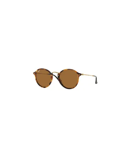 Ray-Ban Womens Sunglasses Round Fleck 2447 1160 Tortoise & Gold Brown Metal - One