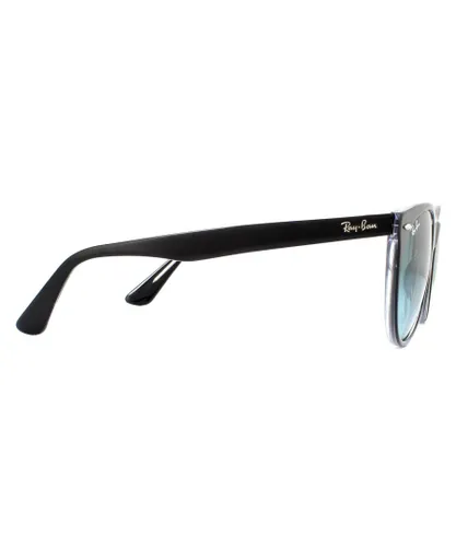 Ray-Ban Womens Sunglasses Wayfarer II RB2185 12943M Black on Crystal Blue Gradient - One