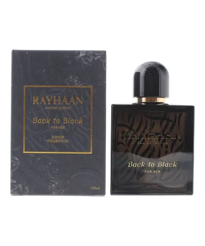 Rayhaan Womens Back To Black Eau de Parfum 100ml Spray for Her - One Size