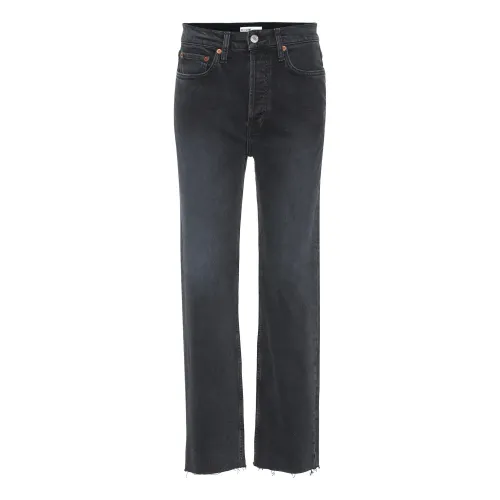 Re/Done , High Rise Comfort Stretch Jeans ,Black female, Sizes: