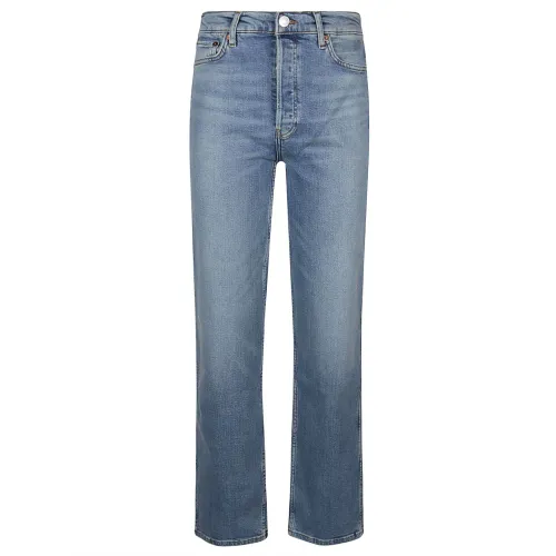 Re/Done , Rio Fade High Rise Loose Jeans ,Blue female, Sizes: