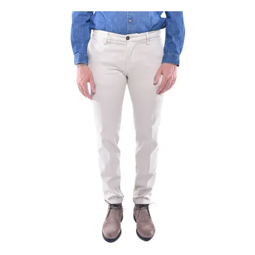 Re-Hash , Beige Cotton Blend Pants with American Pockets ,Beige male, Sizes: