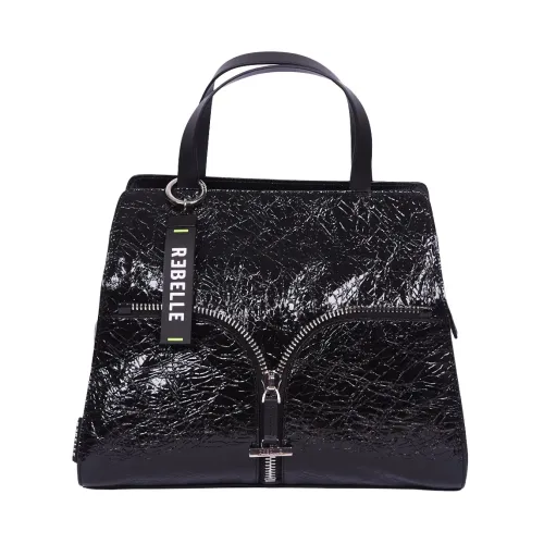 Rebelle , Pam Patent Leather Handbag ,Black female, Sizes: ONE SIZE