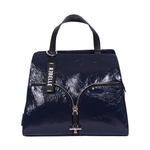 Rebelle , Pam Patent Leather Handbag ,Blue female, Sizes: ONE SIZE