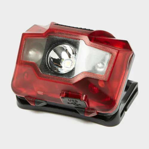 Rechargeable Head Torch (3W + 2 LED), Red