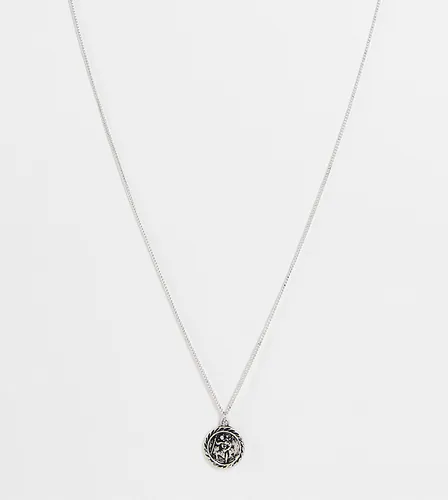 Reclaimed Vintage St Christopher pendant necklace in burnished silver