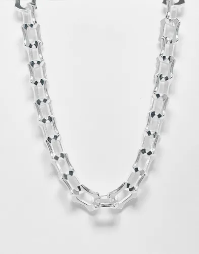 Reclaimed Vintage unisex limited edition statement necklace in real silver plate