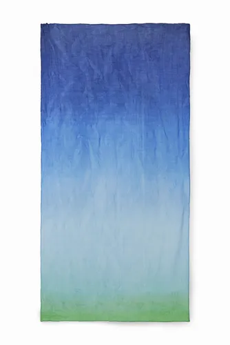 Rectangular pleated dégradé foulard - BLUE - U