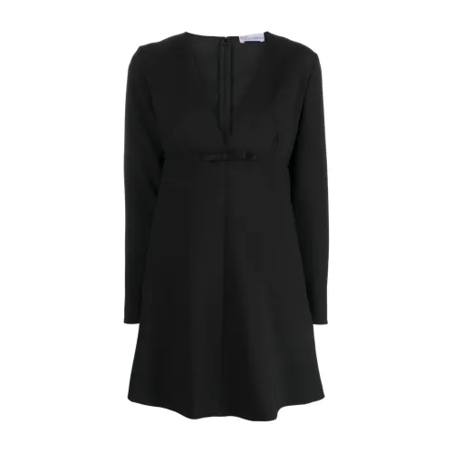 RED Valentino , Black Short Dress - Latest Collection ,Black female, Sizes: