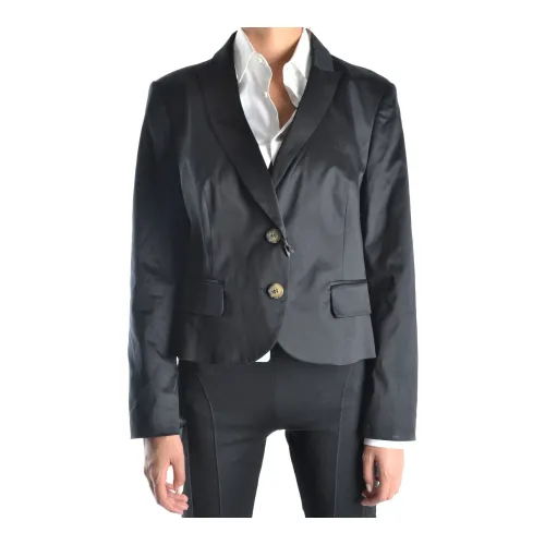 RED Valentino , Oversized Grey Jacket ,Black female, Sizes: