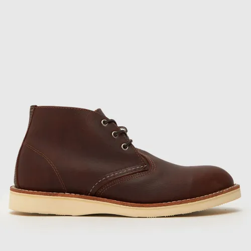 Red Wing 3141 Work Chukka Boots In Burgundy