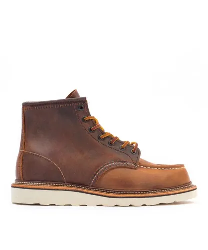 Red Wing Mens 1907 Classic Moc Toe Boots in Brown Leather