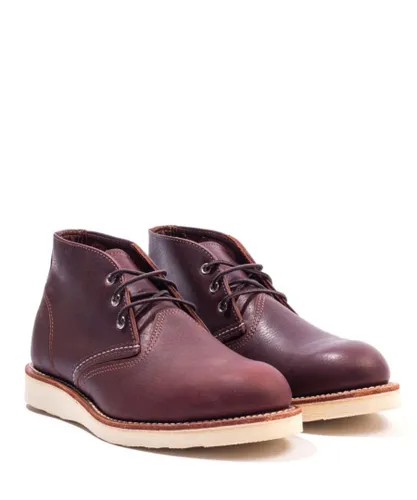 Red Wing Mens 3141 Heritage Work Chukka Boots in Brown Leather