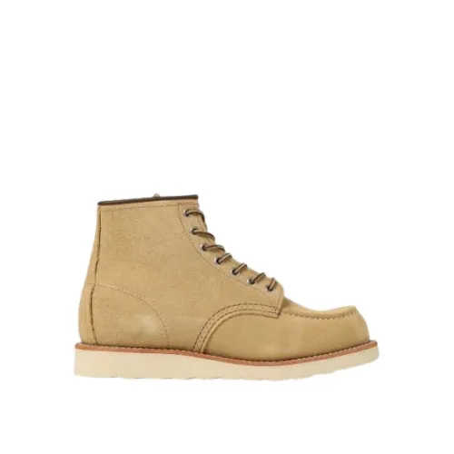 Red Wing Shoes , Classic Moc Hawthorne Leather Shoes ,Yellow male, Sizes: