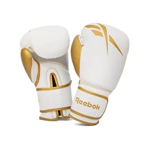 Reebok Boxing Gloves - White and Gold - 10oz