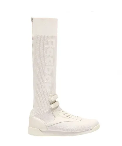 Reebok Classic Freestyle Hi Ultraknit Womens Trainers Slip On Shoes White BS8666 - Off-White Textile