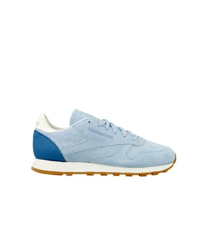 Reebok Classic Lace-Up Blue Nubuck Leather Womens Trainers V70780