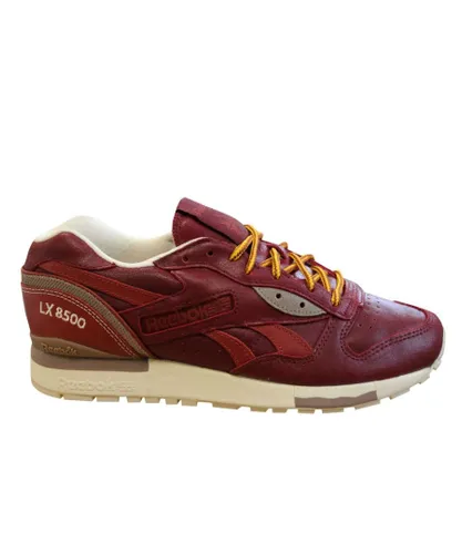 Reebok Classic LX 8500 Premium Leather Mens Trainers Lace Up Running M49342 - Burgundy