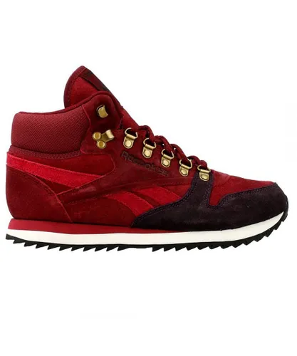 Reebok Classic Mid Red Womens Shoes Leather