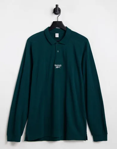 Reebok classics wardrobe essentials rugby polo in forest green