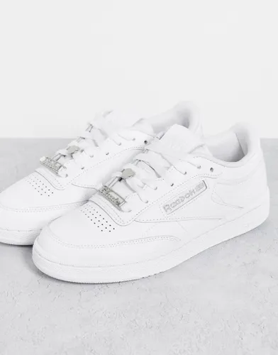 Reebok Club C 85 trainers in white and silver
